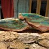 Blue opalized wood