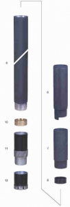 NC2 outer tube group and part number