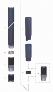 C series wireline double tube core barrel outer tube group